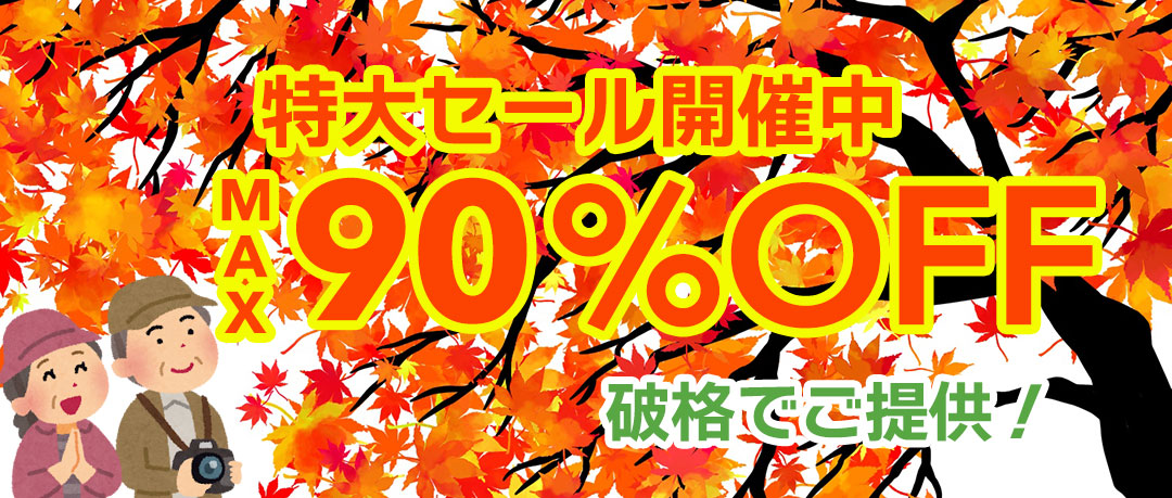 赤字覚悟の究極セール開催中！投げ売り！