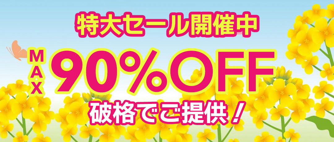 赤字覚悟の究極セール開催中！投げ売り！