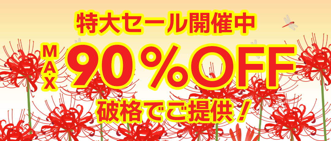 赤字覚悟の究極セール開催中！投げ売り！