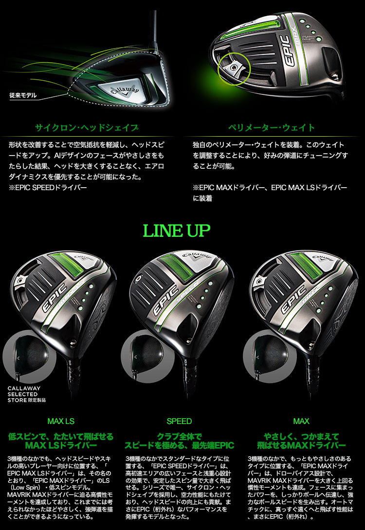 【毎日発送】【カスタムモデル】キャロウェイ EPIC SPEED ドライバー 10.5 Diamana PD 50 / 60 (S)  カーボンシャフト装着 日本正規品