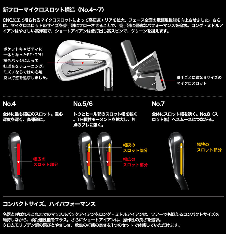 土日祝も発送】ミズノ Mizuno Pro 223 アイアンセット 6本組(#5-P