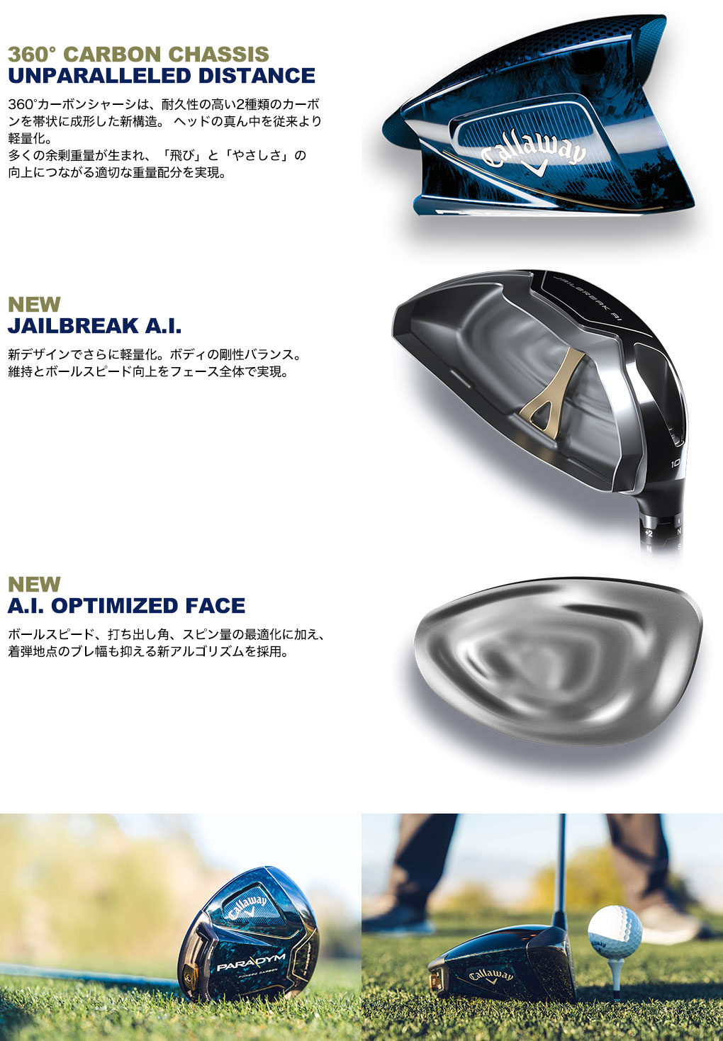 キャロウェイ PARADYM パラダイム ドライバー メンズ 右用 VENTUS TR 5 for Callaway カーボンシャフト 日本正規品  2023年モデル パラダイムMD | ジーパーズ公式オンラインショップ（JYPER'S）