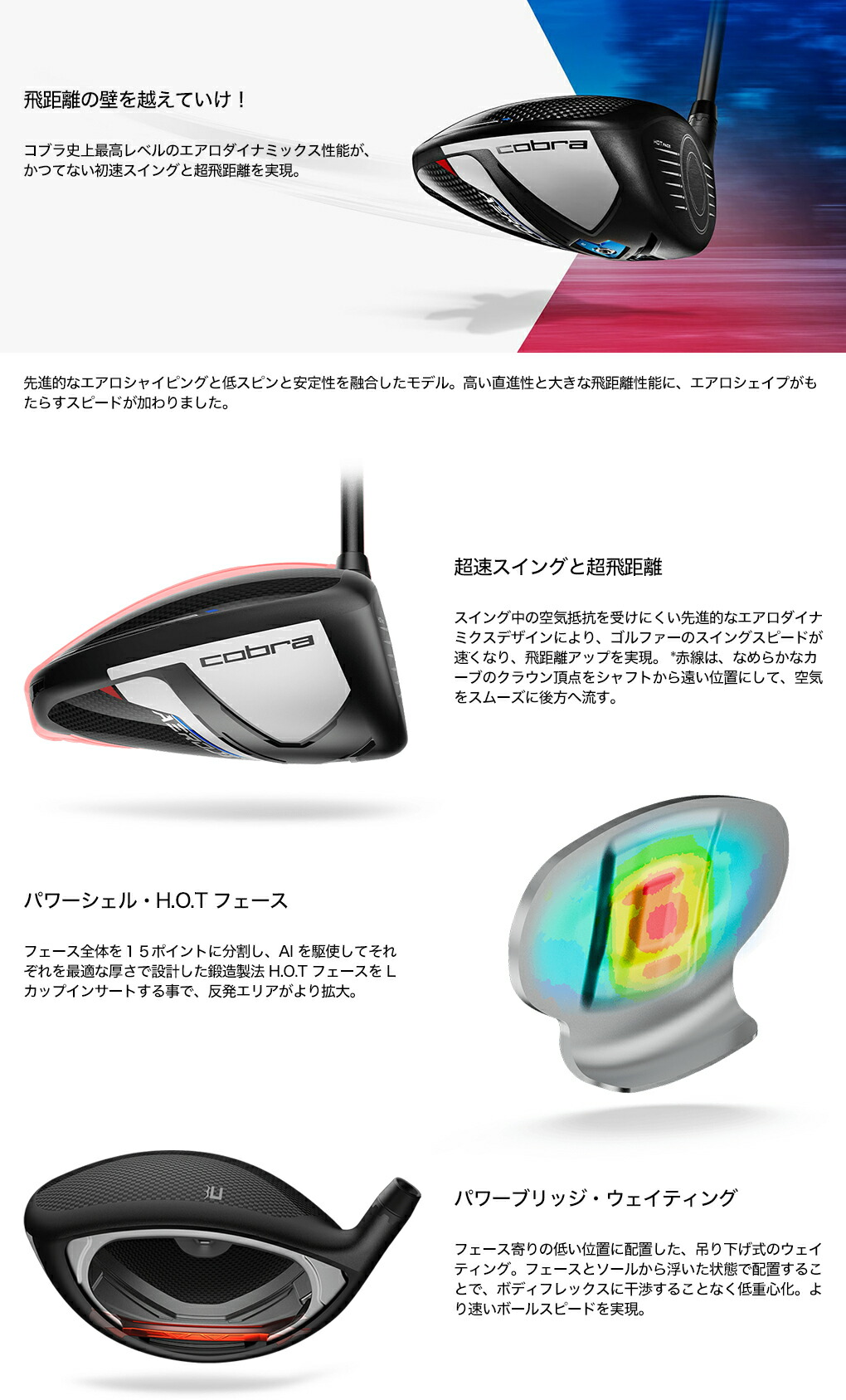 毎日発送】コブラ 2023 AEROJET Volition ドライバー メンズ 右用 数量 