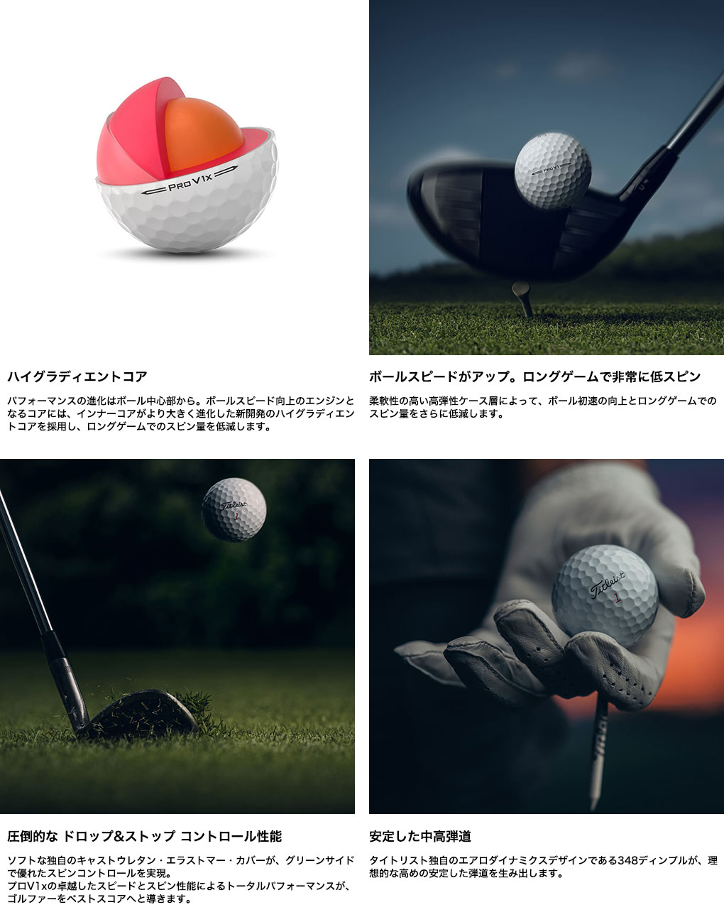 タイトリスト PRO V1x プロ V1x ボール 1ダース(12球入り) TITLEIST