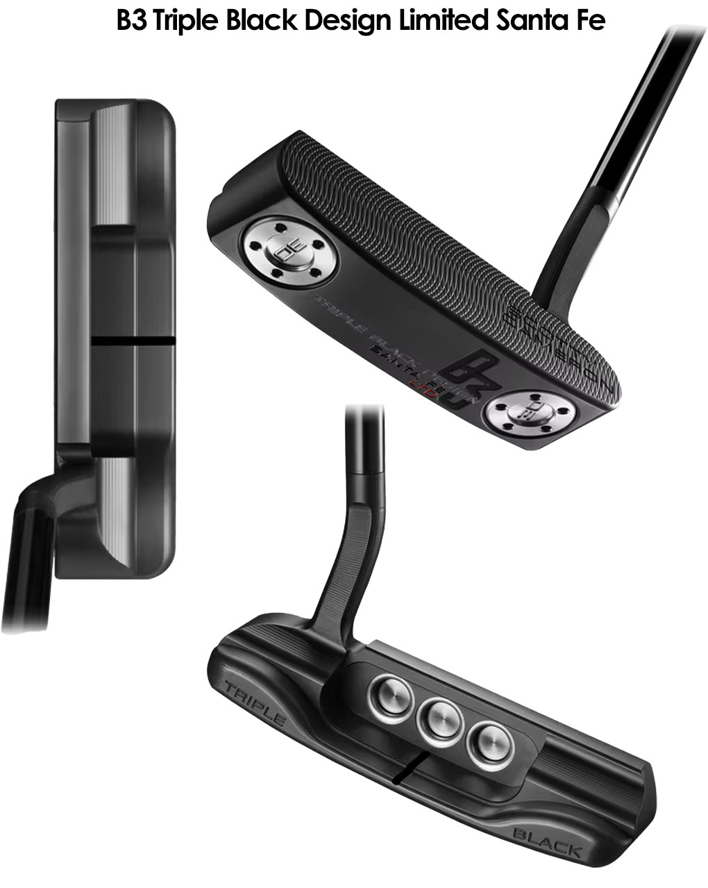 ゴルフ パター スコッティキャメロン B3 Triple Black Design Limited Santa Fe サンタフェ メンズ 右用  34インチ 35インチ SCOTTY CAMERON 2024年モデル USA直輸入品 | ジーパーズ公式オンラインショップ（JYPER'S）