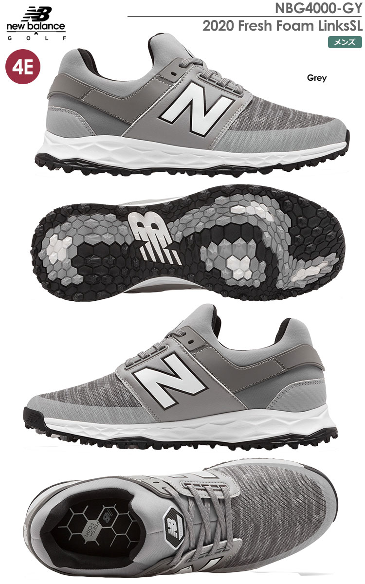 ニューバランス 2020 Fresh Foam LinksSL NBG4000-GY 4E メンズ スパイクレス ゴルフシューズ newbalance  USA直輸入品 | ジーパーズ公式オンラインショップ（JYPER'S）