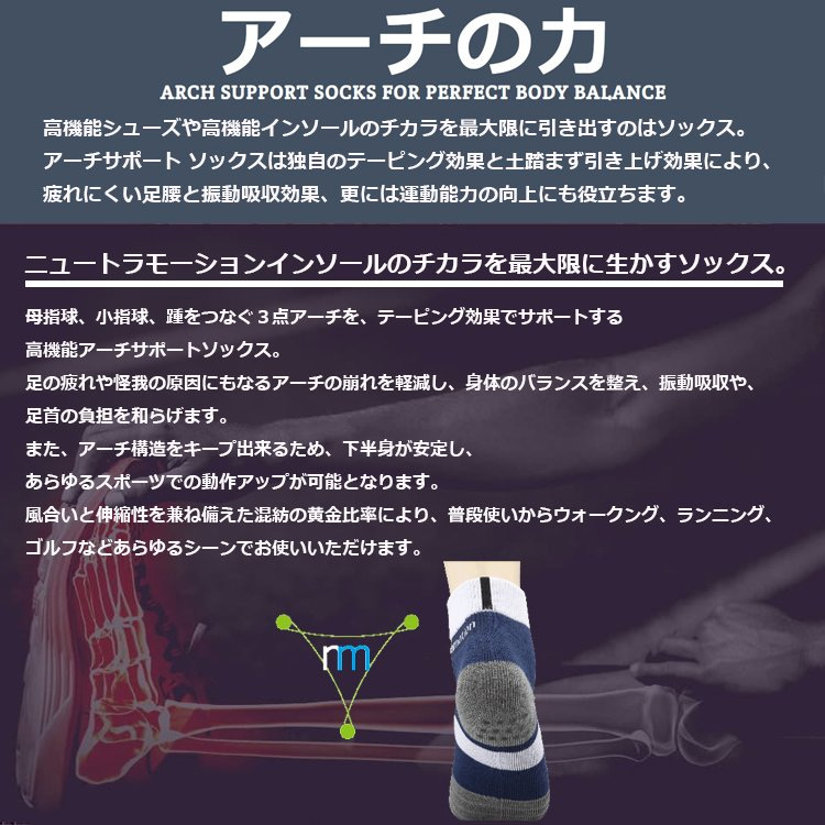 ムジーク ニュートラモーション メンズ ソックス アンクルタイプ MZS-021-ankle 日本正規品