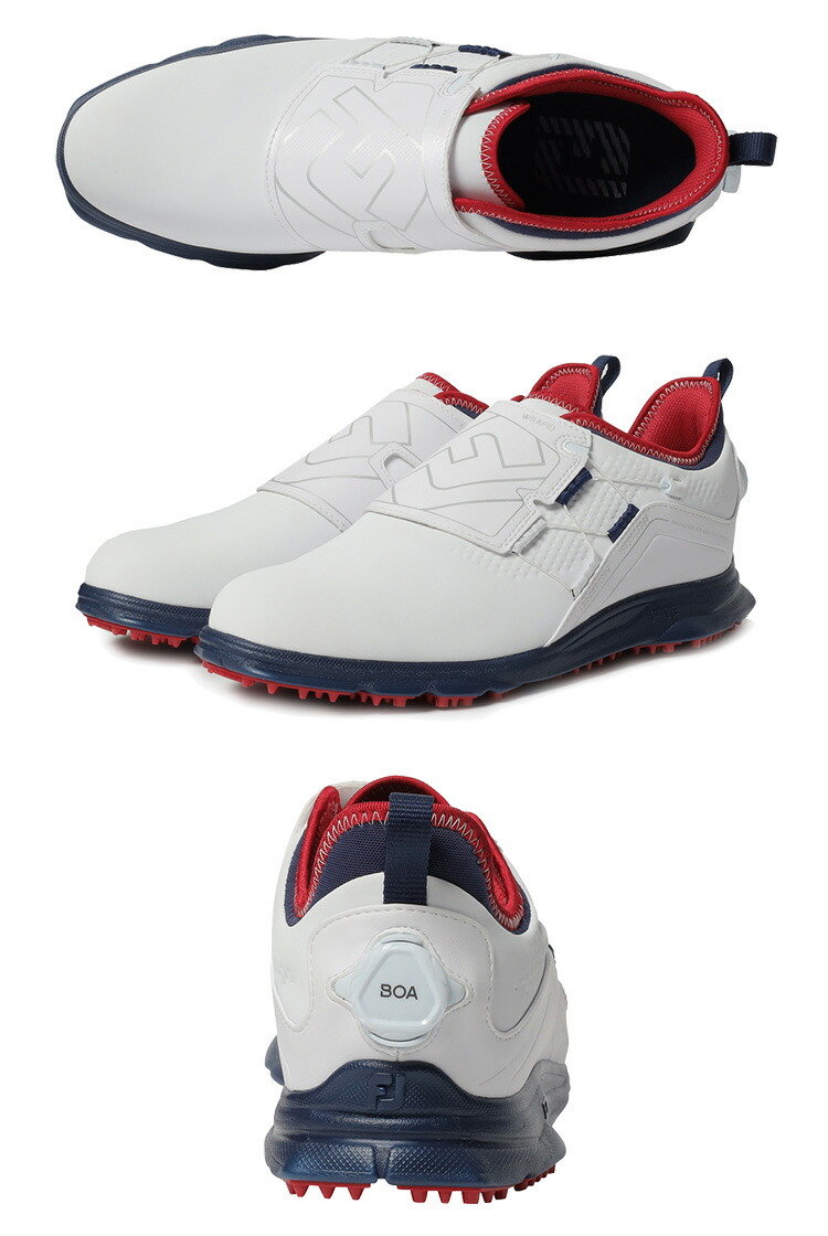 土日祝も発送】フットジョイ SUPERLITES XP Spikeless BOA スパイクレス ゴルフシューズ メンズ 58095  ホワイト/ネイビー/レッド FOOTJOY 2021年モデル | ジーパーズ公式オンラインショップ（JYPER'S）