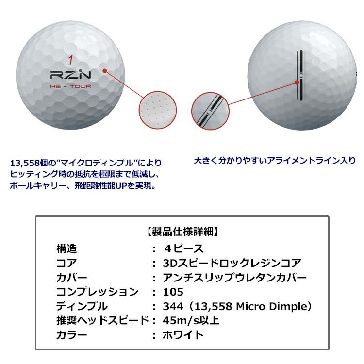 毎日発送】【大好評】RZN GOLF HS-TOUR 4ピース ウレタンカバー ゴルフ