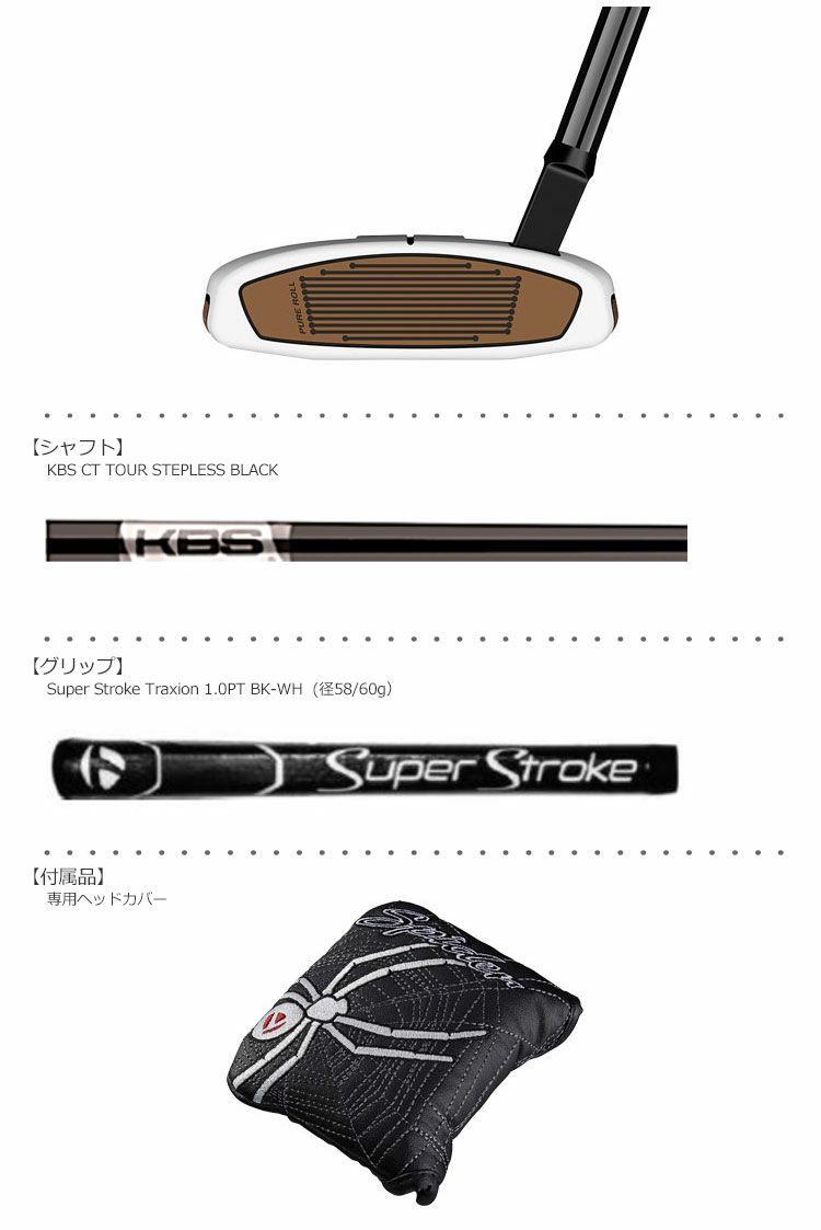 テーラーメイド SPIDER FCG パター スモールスラントネック 日本正規品 