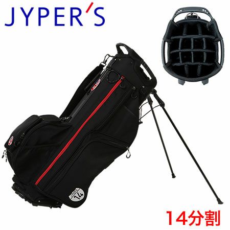 ジーパーズ 14分割スタンドキャディバッグ 9.5型 JYPEH002 ブラック 2020年モデル【JYPER'Sオリジナル商品】 |  ジーパーズ公式オンラインショップ（JYPER’S）