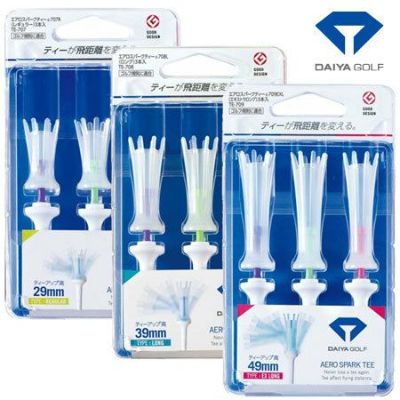 【毎日発送】【ゴルフ】【ティー】ダイヤ DAIYA エアロスパークティー クリア(3本入) [レギュラー/ロング/EXロング]