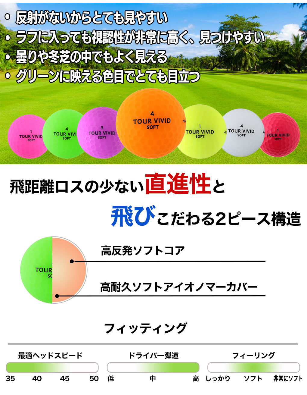 TOURVIVIDSOFTメッシュバッグ入り2ピースボール