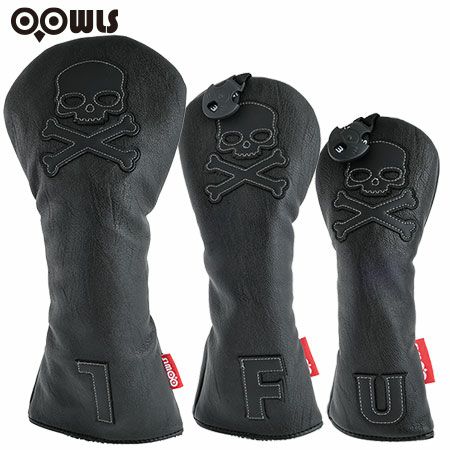 毎日発送】OOWLS まるで本革 オンリーカラーズ ヘッドカバー スカル 