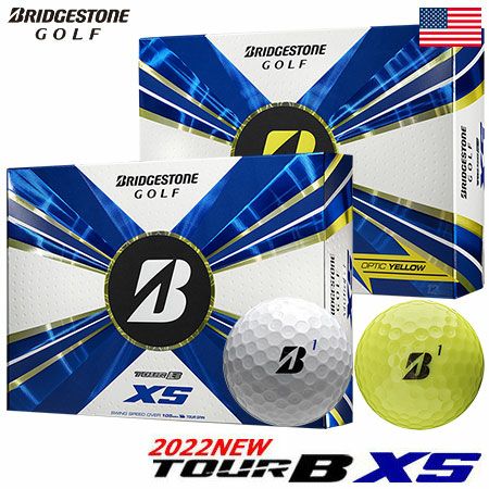 ブリヂストンゴルフ 2022 TOUR B XS ゴルフボール 2022年モデル 1ダース (全12球) タイガー使用 ツアーB XS USA直輸入品