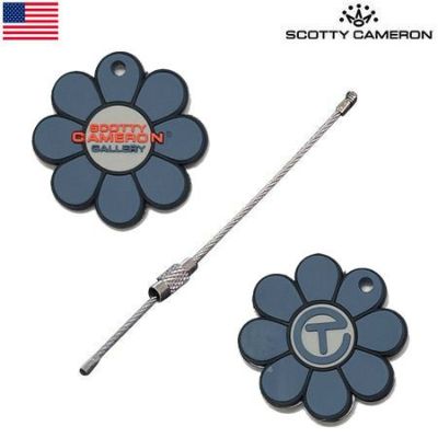 【稀少】スコッティキャメロン Rubber Flower Key BLUE/GRAY 016350 キーホルダー Scotty Cameron  USA直輸入品【レアもの】