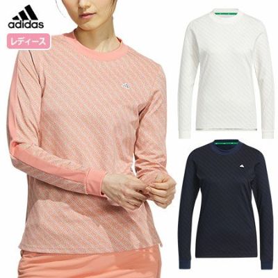 【毎日発送】アディダス モノグラム モックネック 長袖シャツ MKS43 レディース adidas 2023秋冬モデル 日本正規品