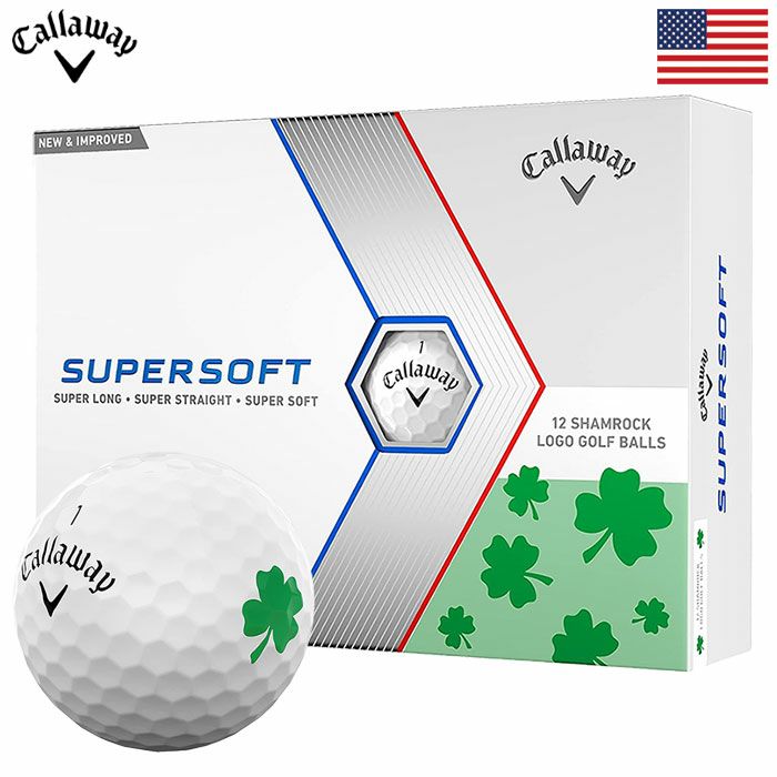 キャロウェイSupersoftShamrock2023ゴルフボール1ダース全12球入2023年モデルCallawayUSA直輸入品