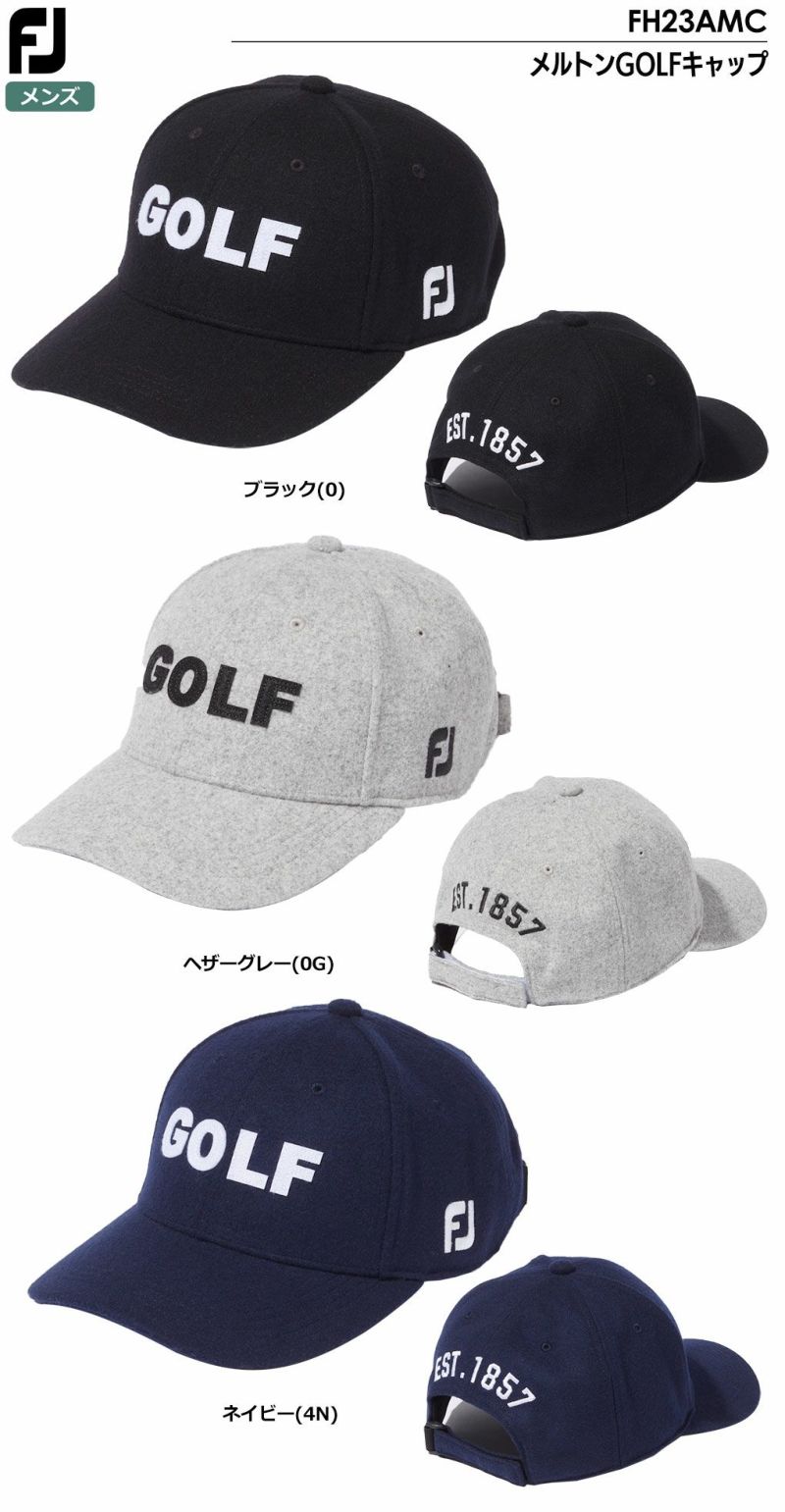 フットジョイメルトンGOLFキャップFH23AMCメンズFOOTJOY2023秋冬モデル日本正規品