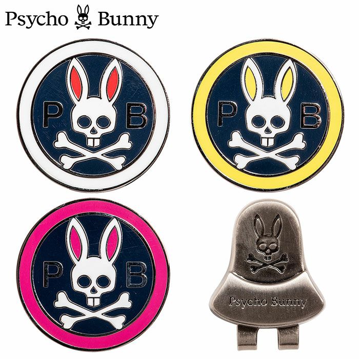 サイコバニーゴルフマーカーPsychoBunny2.8BUNNYボールマーカーPBMG3SM1