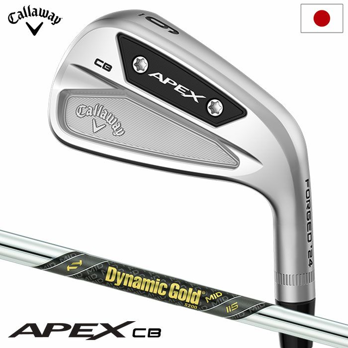 キャロウェイAPEXCBアイアン6本セット5-9,PWメンズ右用DynamicGoldMID115スチールシャフト2023年モデル日本正規品