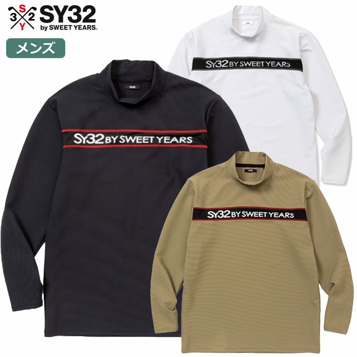 SY32GOLFSYG-23A10PINBORDERMOCKSHIRTS長袖シャツメンズ日本正規品2023秋冬モデル