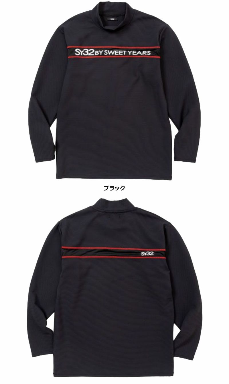 SY32GOLFSYG-23A10PINBORDERMOCKSHIRTS長袖シャツメンズ日本正規品2023秋冬モデル