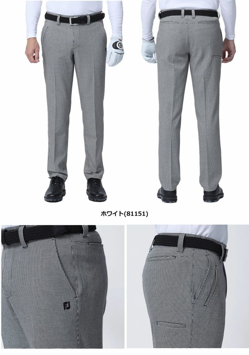 フットジョイ MEN'S ハウンドトゥース起毛マルチポケットパンツ FJ-F23