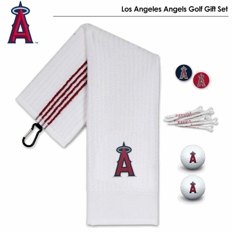 MLBエンゼルスLosAngelesAngelsGolfGiftSetタオルボールマーカーティーギフト2023年モデルUSA直輸入品