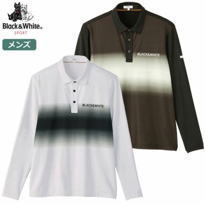 Black&White グラデーションプリント共衿シャツ BGF9303WB メンズ 長袖セーター 2023秋冬モデル 日本正規品