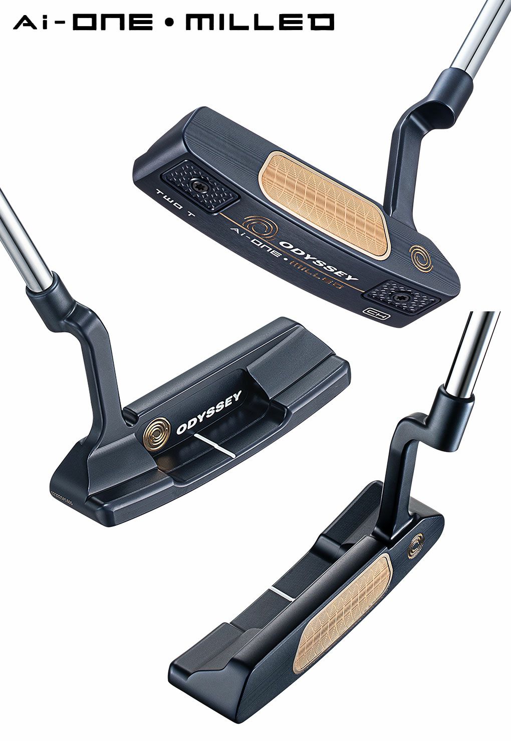 Odyssey/オデッセイ O-WORKS BLACK 2-BALL FANG パター オリジナル 