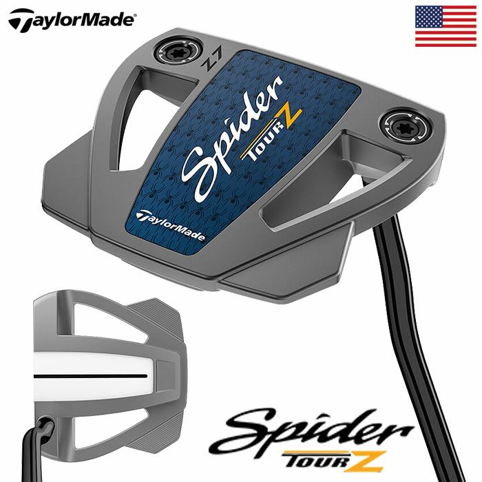 テーラーメイドSPIDERTOURZDOUBLEBENDパターメンズ右用KBSBLACKPVDSTEPLESSシャフトTaylorMadeUSA直輸入品2024年モデル