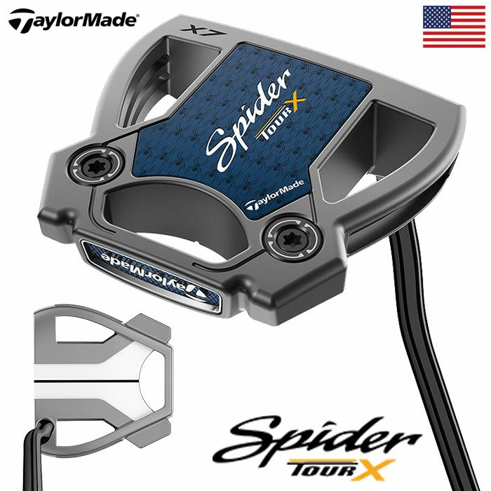 テーラーメイド SPIDER TOUR X DOUBLE BEND パター メンズ 右用 KBS BLACK PVD STEPLESS シャフト  TaylorMade USA直輸入品 2024年モデル | ジーパーズ公式オンラインショップ（JYPER'S）