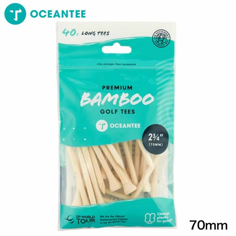 OCEANTEEゴルフティー竹製70mm袋入り40本入T-786ライトゴルフオーシャンティーロングラウンド用品