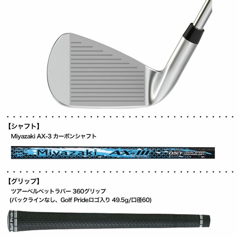 ゼクシオエックスアイアン5本セット（＃6～9、PW）メンズ右用MiyazakiAX-3カーボンシャフトDUNLOP2024年モデル日本正規品