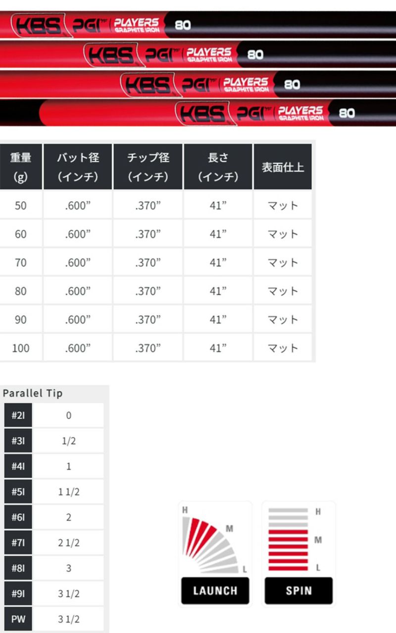 毎日発送】FST KBS PGI-PLAYERS GRAPHITE IRON アイアン用