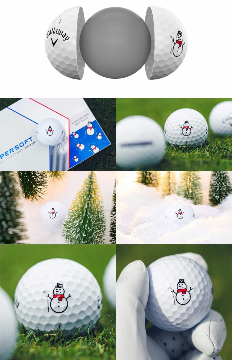 キャロウェイLimitedEditionSupersoftWinterGolfBalls2023雪だるま柄ゴルフボール1ダース全12球入2023年モデルCallawayUSA直輸入品