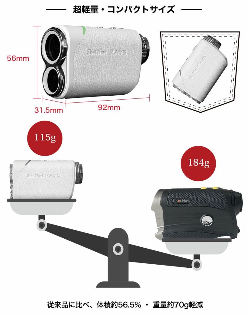 ショットナビLaserSniperRAYSレーザー距離計測器ShotNavi2023年モデル日本正規品