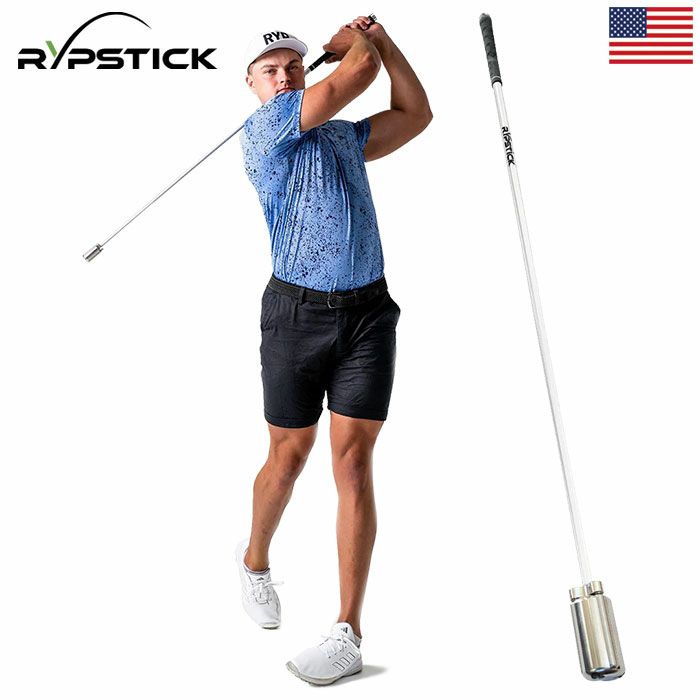 RYPGolfRypstickスイング練習器ホワイトGOLF’SULTIMATESPEEDTRAININGAID45インチヘッドカバー付きUSA直輸入品