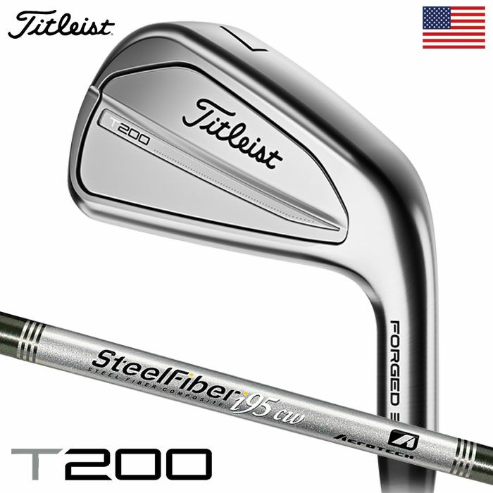 タイトリストT200アイアン6本セット（#5-PW）メンズ右用SteelFiber95cwシャフト日本正規品2023年モデル