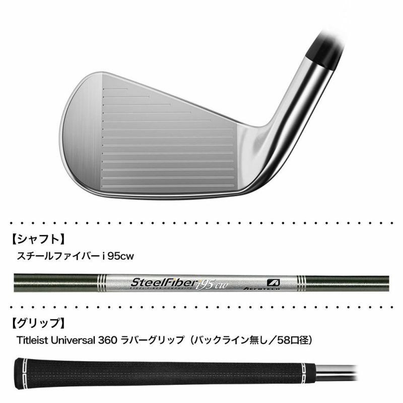 タイトリストT200アイアン6本セット（#5-PW）メンズ右用SteelFiber95cwシャフト日本正規品2023年モデル