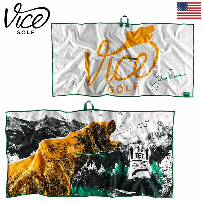 VICEGOLFSHINETHEBEARTOWELマイクロファイバータオル2023年モデルUSA直輸入品