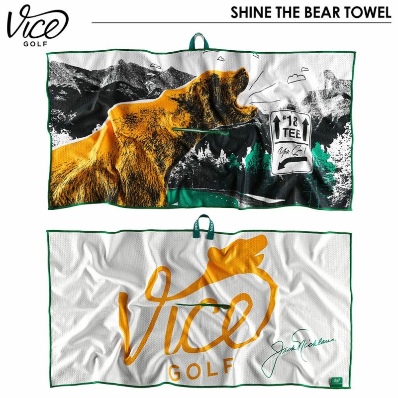 VICEGOLFSHINETHEBEARTOWELマイクロファイバータオル2023年モデルUSA直輸入品