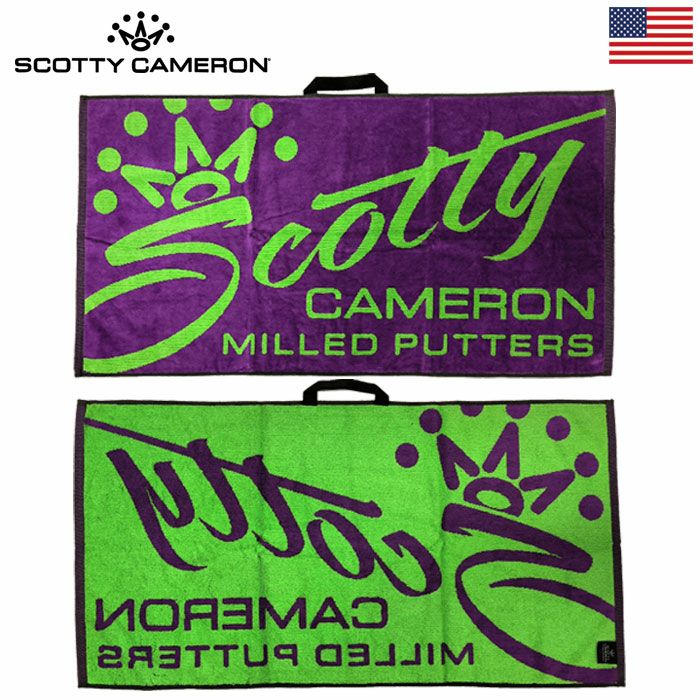 スコッティキャメロンSCOTTYSCRIPTGolfTowel025717稀少レアタオルScottyCameronUSA直輸入品