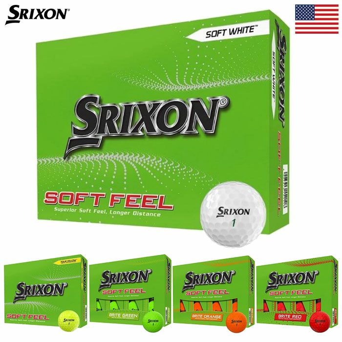 スリクソンソフトフィール2023ゴルフボールビビッドカラーマット仕上げ艶消しSRIXONGOLFBALLSOFTFEELUSA直輸入品