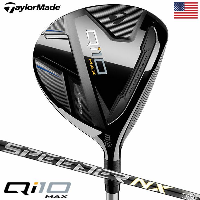 テーラーメイドQi10Maxフェアウェイウッドメンズ右用FUJIKURASPEEDERNXTCS50カーボンTaylorMade2024年モデルUSA直輸入品