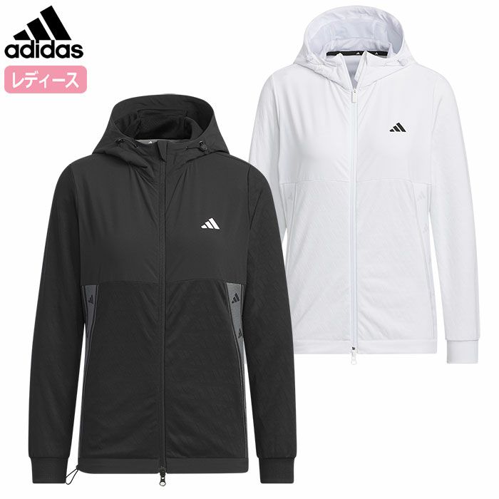 アディダスファブリックミックスストレッチフーディーIKK63レディースadidas2024春夏モデル日本正規品