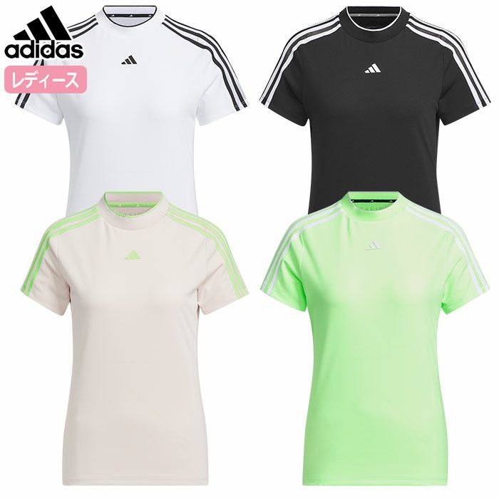 アディダス3ストライプスメッシュベントモックIKK64レディースadidas2024春夏モデル日本正規品