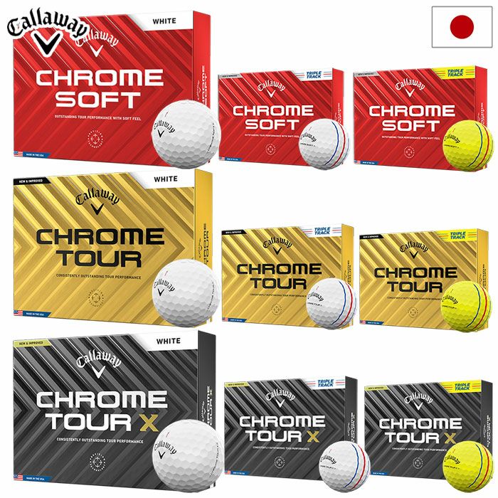 キャロウェイ2024CHROMESOFTCHROMETOURCHROMEゴルフボールメンズ1ダース日本正規品