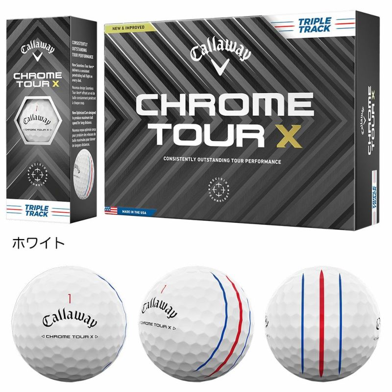 キャロウェイ2024CHROMESOFTCHROMETOURCHROMEゴルフボールメンズ1ダース日本正規品